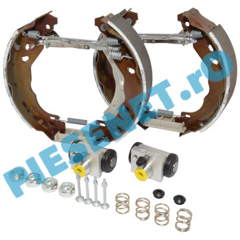 Pachet Saboți + Cilindri + Pârghii Reglaj + Arcuri, Sistem Franare BOSCH 8" LOGAN 2, SANDERO 2, Original Renault 440A05169R Pachet Saboți + Cilindri + Pârghii Reglaj + Arcuri, Sistem Franare BOSCH 8" LOGAN 2, SANDERO 2, Original Renault 440A05169R