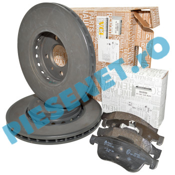 Pachet Placute si Discuri Frana DOKKER EXPRESS (VAN), LODGY 1.5dCi, Originale Renault 402068053R + 410A12582R (410605961R)