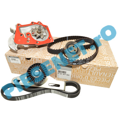 Kit Distributie, Pompa Apa Si Kit Accesorii 1.4MPI-1.6MPI, LOGAN 1, CLIO 1-2, Originale Renault 7701477024 + 7701478018 + 7701477522 Kit Distributie, Pompa Apa Si Kit Accesorii 1.4MPI-1.6MPI, LOGAN 1, CLIO 1-2, Originale Renault 7701477024 + 7701478018 + 7701477522