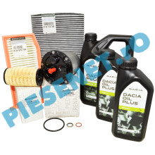 Pachet Revizie Ulei si Filtre 1.5 dCi EURO 6+ AdBlue®, LOGAN 2, DUSTER 2, Original DACIA OIL PLUS RN17
