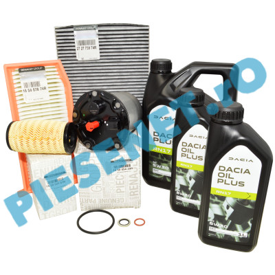 Pachet Revizie Ulei si Filtre 1.5 dCi EURO 6+ AdBlue®, LOGAN 2, DUSTER 2, Original DACIA OIL PLUS RN17