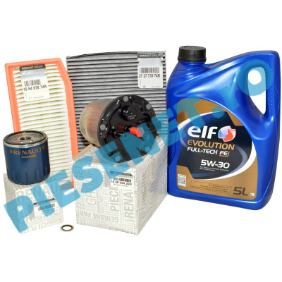 Pachet Revizie LOGAN 2, DUSTER 2, 1.5dCi EURO 6-5, Filtre Renault si Ulei ELF DPF (Fara ADBLUE)
