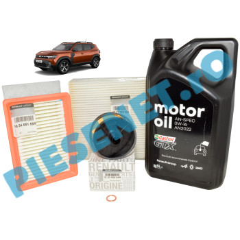 Pachet Revizie DUSTER 3 1.2TCe Mild Si Full Hybrid, Ulei 0w16 Renault AN2022 Si Filtre Renault Pachet Revizie DUSTER 3 1.2TCe Mild Si Full Hybrid, Ulei 0w16 Renault AN2022 Si Filtre Renault