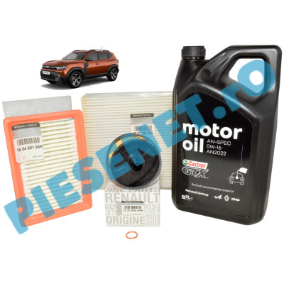 Pachet Revizie DUSTER 3 1.2TCe Mild Si Full Hybrid, Ulei 0w16 Renault AN2022 Si Filtre Renault Pachet Revizie DUSTER 3 1.2TCe Mild Si Full Hybrid, Ulei 0w16 Renault AN2022 Si Filtre Renault