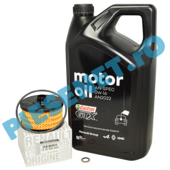 Pachet "PRIMA REVIZIE" DUSTER 3 1.2TCe Mild Si Full Hybrid, Ulei 0w16 Renault AN2022 Si Filtru Ulei Renault Pachet "PRIMA REVIZIE" DUSTER 3 1.2TCe Mild Si Full Hybrid, Ulei 0w16 Renault AN2022 Si Filtru Ulei Renault