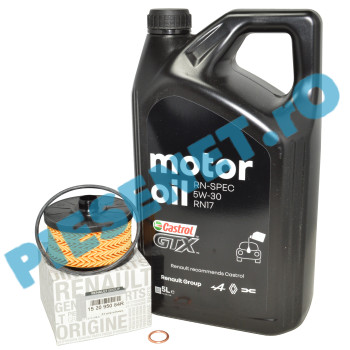 Pachet "PRIMA REVIZIE" DUSTER 3, LOGAN 3, SANDERO 3, JOGGER 1.0TCe sau 1.0TCe ECO-G, Ulei Renault RN17 Si Filtru Ulei Renault
