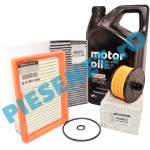 Pachet Revizie DUSTER 3 1.0TCe ECO G-100, Ulei Renault GTX 5W30 RN17 + Filtre Originale Renault, Habitaclu Cu Carbon Activ