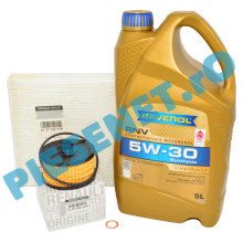 Pachet "PRIMA REVIZIE" LOGAN 3, DUSTER 3, SANDERO 3, JOGGER 1.0TCe sau 1.0TCe ECO-G, Ulei RAVENOL RN17 Filtru Ulei Si Polen Renault