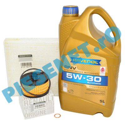 Pachet "PRIMA REVIZIE" LOGAN 3, DUSTER 3, SANDERO 3, JOGGER 1.0TCe sau 1.0TCe ECO-G, Ulei RAVENOL RN17 Filtru Ulei Si Polen Renault Pachet "PRIMA REVIZIE" LOGAN 3, DUSTER 3, SANDERO 3, JOGGER 1.0TCe sau 1.0TCe ECO-G, Ulei RAVENOL RN17 Filtru Ulei Si Polen Renault