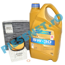 Pachet "PRIMA REVIZIE" LOGAN 3, DUSTER 3, SANDERO 3, JOGGER 1.0TCe sau 1.0TCe ECO-G, Ulei RAVENOL RN17 Filtru Ulei Si Polen Cu Carbon Activ Renault