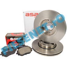 Pachet Plăcuțe și Discuri Frână LOGAN 3, SANDERO 3, JOGGER, QWP WBP1356 + ASAM 55751