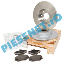 Placute si Discuri Frana LOGAN 1, SANDERO 1, 1.2 16Valve, 1.4-1.6MPI, Originale Renault 410602192R + 402065345R