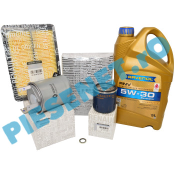 Pachet Revizie Kadjar 1.5 dCi Filtre Originale + Ulei Ravenol RNV 5W30 RN17