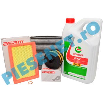 Pachet Revizie Logan 3, Sandero 3, Jogger, Motor 1.0 TCe cu Filtre ASAM și Ulei Castrol GTX 5W30 RN17