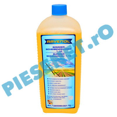 Soluție concentrată profesională RAVENOL 1:10 pentru curățarea parbrizului și farurilor. Aromă de portocală 1360080-001