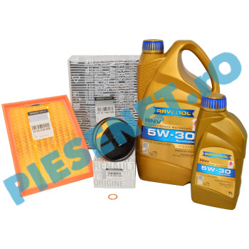 Pachet Revizie Renault Megane 4, Talisman, Scenic 4 1.3 TCe, Ulei Ravenol RNV și Filtre Originale