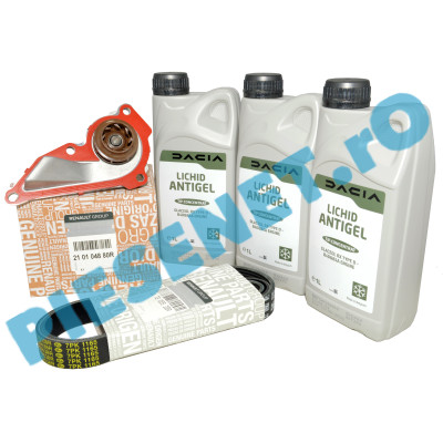 Pachet Revizie Pompa Apă 1.0TCe / 1.3TCe LOGAN 3 / 2, SANDERO 3 / 2, DUSTER 2 / 3, Original Renault 210104880R+7711949706+117209538R