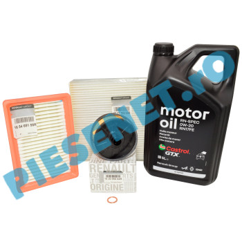 Pachet Revizie Duster 3 1.0TCe ECO-G 100 (2024+), Ulei Renault GTX 0W20 RN17FE + Filtre Renault Pachet Revizie Duster 3 1.0TCe ECO-G 100 (2024+), Ulei Renault GTX 0W20 RN17FE + Filtre Renault