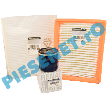 Pachet Filtre Revizie BiGster 1.8 Hybrid, Original Renault, 165466161R + 152085739R + 272772133R