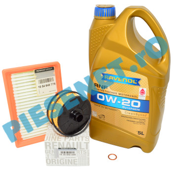 Pachet Revizie Bigster, Duster 3 1.2 TCe (1199 cmc), Ravenol 0W20 RN17FE + Filtre Renault