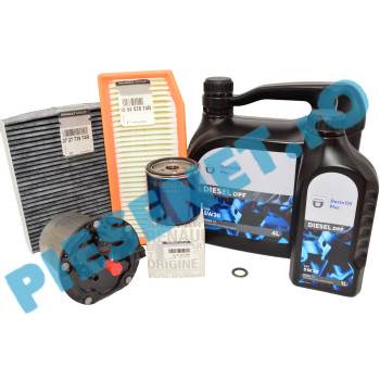 Pachet Revizie 1.5 dCi Euro 5/6 LOGAN 2, SANDERO 2, DUSTER 2, DOKKER, LODGY,  Filtre Renault + Dacia Oil DPF 5W30