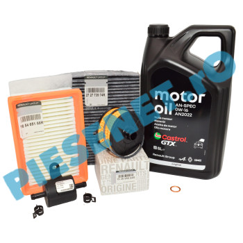 Pachet Revizie LOGAN 3, SANDERO 3, JOGGER, FaceLift (2026+) Motor 1.2TCe ECO-G 120, Ulei 0w16 Renault AN2022 Si Filtre Renault