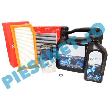 Pachet Revizie 1.5 dCi Euro 5 / Euro 6, Logan 2, Sandero 2, Duster 2, Dokker, Lodgy, Dacia Oil 5W30 DPF + Renault & STOCKER