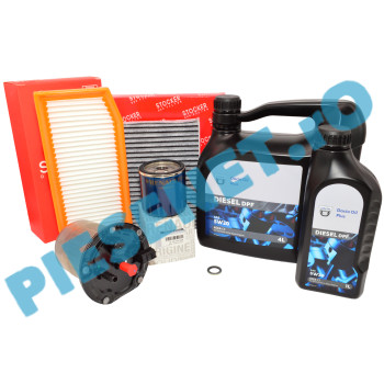 Pachet Revizie Complet 1.5 dCi Euro 5 / Euro 6 Logan 2, Sandero 2, Duster 2, Dokker, Lodgy – Dacia Oil 5W30 DPF + Renault & STOCKER