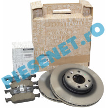 Pachet Placute si Discuri Frana LOGAN 2, SANDERO 2, Originale Renault 410604682R + 402060405R (fost 402062650R)