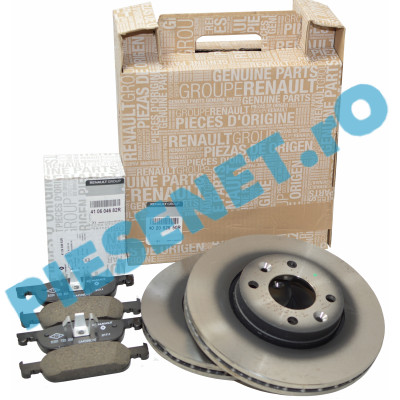 Pachet Placute si Discuri Frana LOGAN 2, SANDERO 2, Originale Renault 410604682R + 402060405R (fost 402062650R)