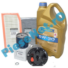 Pachet Revizie LOGAN 2, DUSTER 2, 1.5dCi EURO 6 (Fara ADBLUE), Cu RAVENOL RN17 5w30 si Fitre Renault 1111114-005-01-999