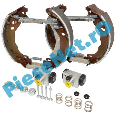 Pachet Saboți + Cilindri + Pârghii Reglaj + Arcuri, Sistem Franare BOSCH 8" LOGAN 2, SANDERO 2, Original Renault 440A05169R