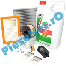 Pachet Revizie LOGAN 3, SANDERO 3, JOGGER, 1.0TCe ECO-G 100, CASTROL RN17, 15F6E5, Filtre RENAULT & STOCKER+ASAM