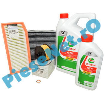 Pachet Revizie Ulei si Filtre DUSTER 2 1.3TCe, DOKKER 1.3TCe, Filtre Originale Renault Si Ulei CASTROL 5w30 RN17 C.A.