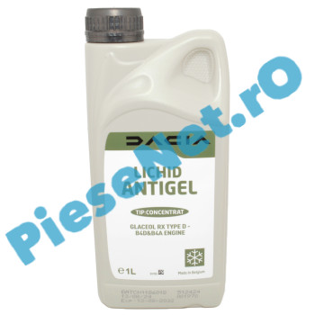 Antigel DACIA RX TIP D (B4D|B4A), Concentrat (-37° VERDE-GALBUI), Original Dacia-Renault 7711949706