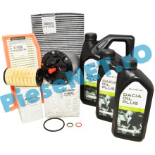 Pachet Revizie Ulei si Filtre 1.5 dCi EURO 6+ AdBlue®, LOGAN 2, DUSTER 2, Original DACIA OIL PLUS RN17
