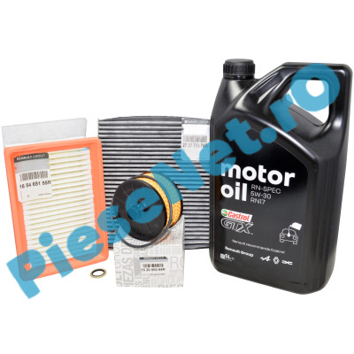 Pachet Revizie Duster 3 1.0 TCe ECO G-100 (2024+) Ulei Renault 5W30 RN17 + Filtre Originale Renault Pachet Revizie Duster 3 1.0 TCe ECO G-100 (2024+) Ulei Renault 5W30 RN17 + Filtre Originale Renault
