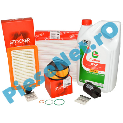 KIT Revizie LOGAN 3, SANDERO 3, JOGGER 1.0TCe ECO G-100, CASTROL RN17 Si Filtre After-Market STOCKER