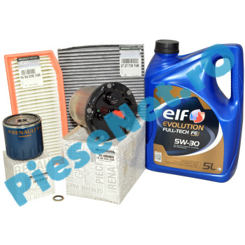 Pachet Revizie LOGAN 2, DUSTER 2, 1.5dCi EURO 6-5, Filtre Renault si Ulei ELF DPF (Fara ADBLUE)