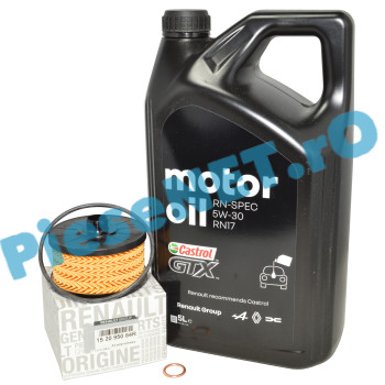 Pachet "PRIMA REVIZIE" DUSTER 3, LOGAN 3, SANDERO 3, JOGGER 1.0TCe sau 1.0TCe ECO-G, Ulei Renault RN17 Si Filtru Ulei Renault