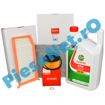 Kit Revizie Motor 0.9TCe, 1.0TCe, LOGAN 2, SANDERO 2, CASTROL GTX 5W30 RN17, STOCKER