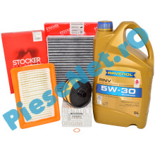 KIT Revizie LOGAN 3, SANDERO 3, JOGGER, 1.0TCe, RAVENOL 5w30 RN17 Si Filtre RENAULT Si STOCKER Carbon Activ