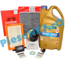 KIT Revizie LOGAN 3, SANDERO 3, JOGGER, 1.0TCe ECO-G, RAVENOL 5w30 RN17 Si Filtre RENAULT Si STOCKER Cu Carbon Activ