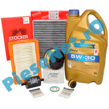 KIT Revizie LOGAN 3, SANDERO 3, JOGGER, 1.0TCe ECO-G, RAVENOL 5w30 RN17 Si Filtre RENAULT Si STOCKER Cu Carbon Activ