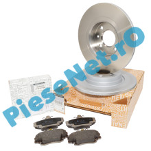 Placute si Discuri Frana LOGAN 1, SANDERO 1, 1.2 16Valve, 1.4-1.6MPI, Originale Renault 410602192R + 402065345R