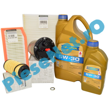 Pachet Revizie 1.5dCi Cu AdBlue®, DUSTER 2, LOGAN 2, DOKKER, Ulei RAVENOL RN17 5w30 si Fitre Renault 1111114-005-01-999