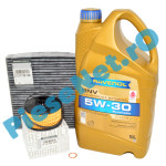 Pachet Revizie 0.9 TCe & 1.0 TCe, LOGAN 2, SANDERO 2, RAVENOL RNV 5W30 RN17 + Filtre Renault