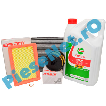 Pachet Revizie Logan 3, Sandero 3, Jogger, Motor 1.0 TCe cu Filtre ASAM și Ulei Castrol GTX 5W30 RN17