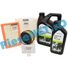 Pachet Revizie LOGAN 3, SANDERO 3, JOGGER 1.0 TCe Ulei Dacia Oil Plus RN17 + Filtre Renault Polen Clasic