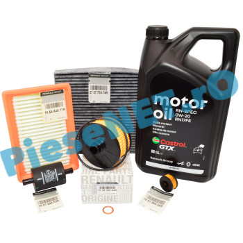 Pachet Revizie LOGAN 3, SANDERO 3, JOGGER 1.0 ECO-G 2024, Ulei 0W20 RN17FE + Filtre Renault Originale